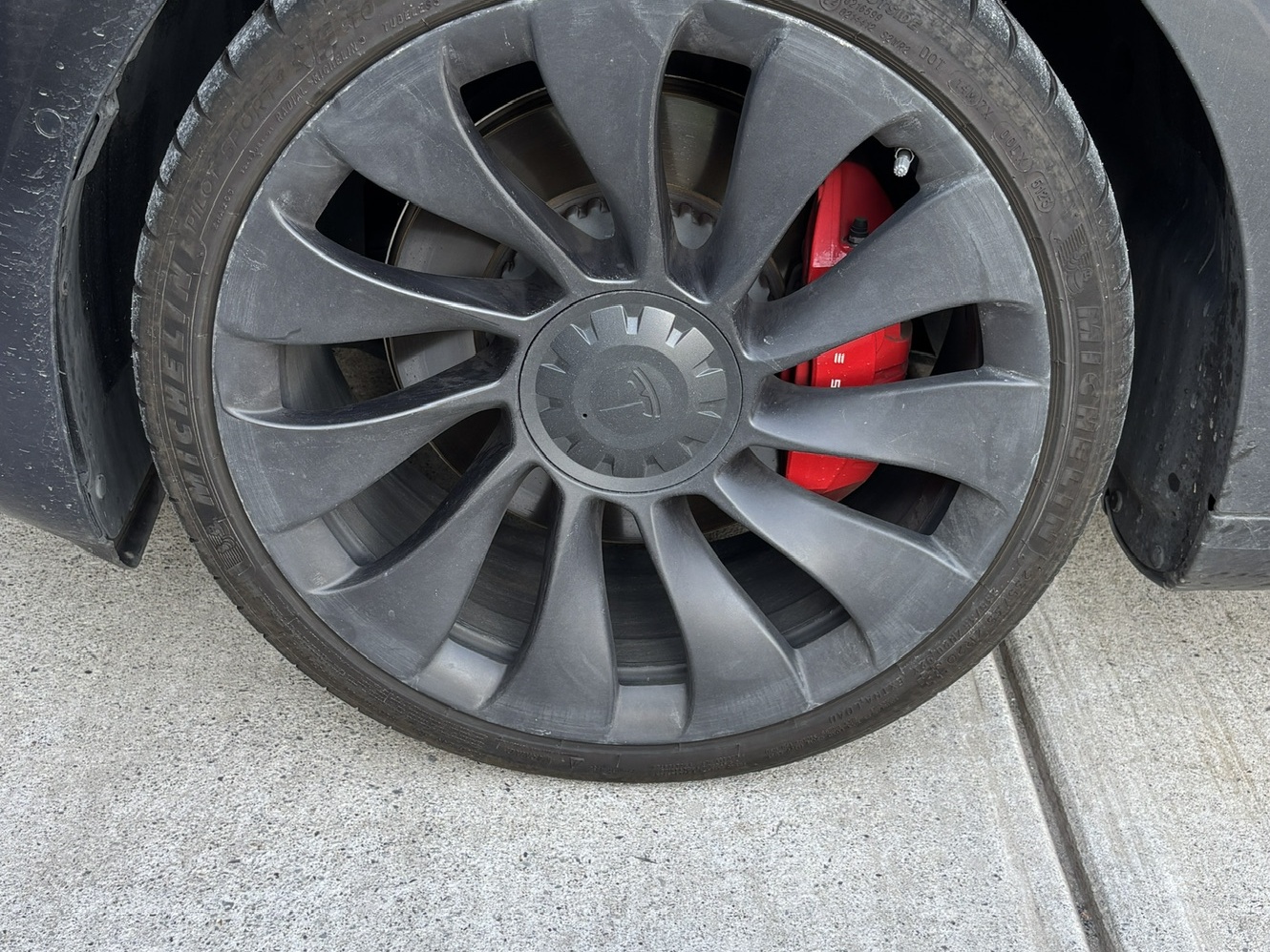 Car wheel and tire BEFORE detailing